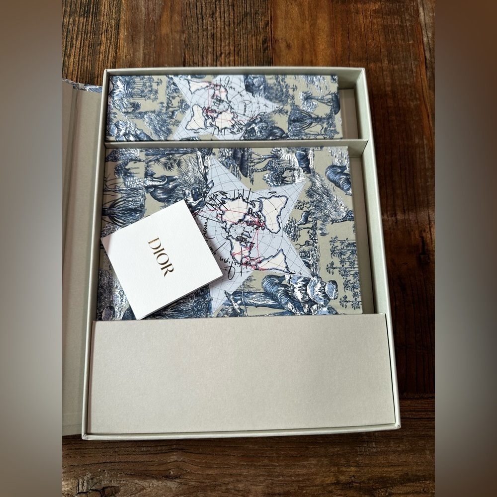 Dior White and Blue Star Map note book and pencil - Picture 3 of 8